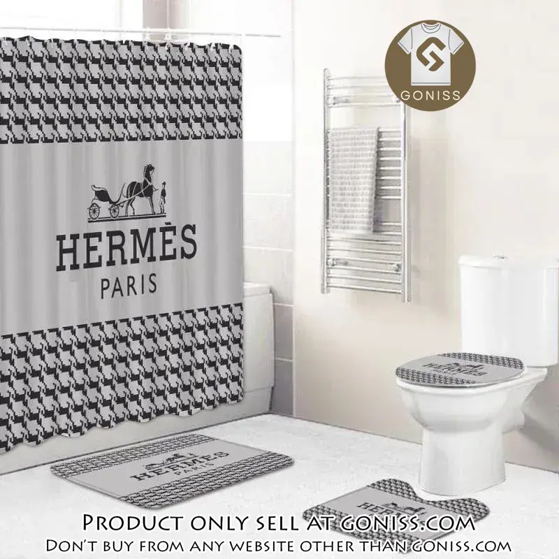 Hermes grey fashion logo limited luxury brand bathroom set home decor gn5258755